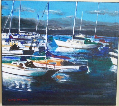 'Boats at Dusk' by George Thompson
