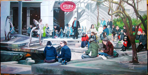 'Astoria Cafe' by Zad Jabbour (SOLD)