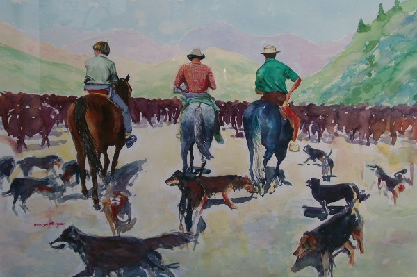 Cattle Round Up by George Thompson