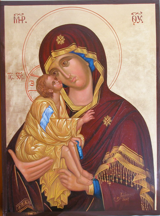 Virgin with Child Icon by Zad Jabbour