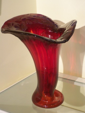 Fused Glass Vase by Alan Skates