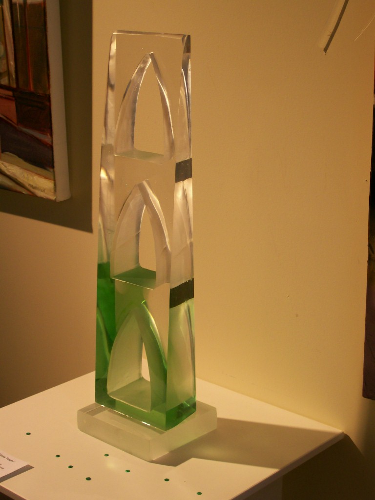 Cast Glass Gothic Arch Tower by Adam Sinclair