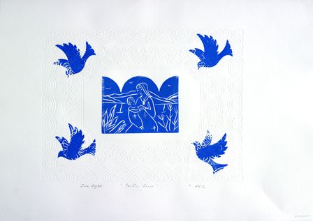Woodcut Print Series by Jane Hyder