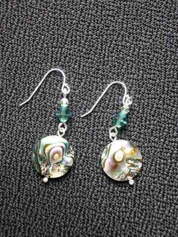 Round Paua Earrings