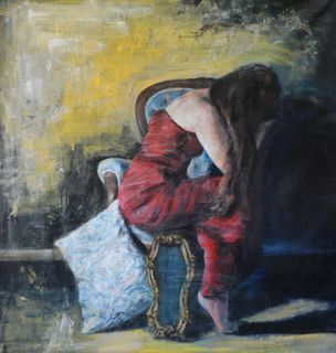 'Woman in a Red Dress' by Escha van den Bogerd