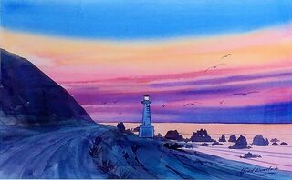 'Pencarrow Lighthouse' by Alfred Memelink