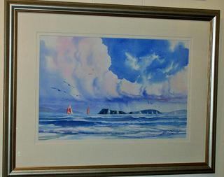 'Yachts off Petone'  by Alfred Memelink (SOLD)