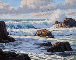 'Rocky Shore' by Sam Earp (SOLD)