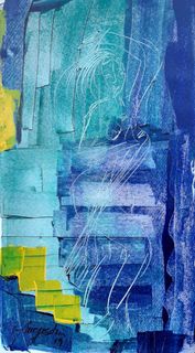 'Nude on Blue' by Peter Augustin (SOLD)