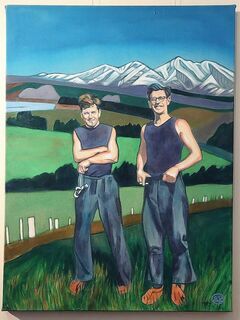 'South Island Shearers 1950s' by Joya de Geus