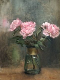 'Mirrored Peonies' by Tatyana Kulida (SOLD)