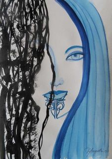 'Girl with Moko' by Peter Augustin