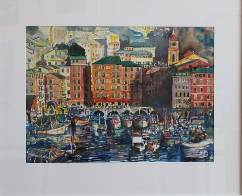'Italian Fishing Village' by George Thompson (SOLD)