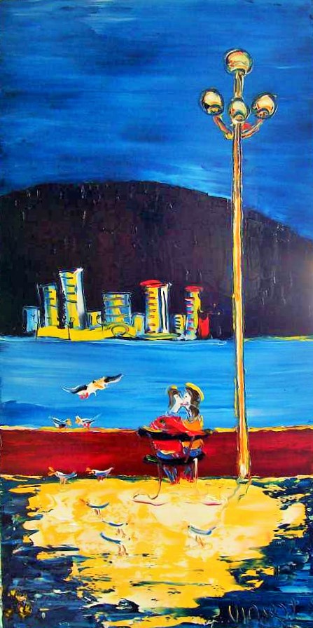 'Lovers on the Bay 2' by Vincent Duncan (SOLD)