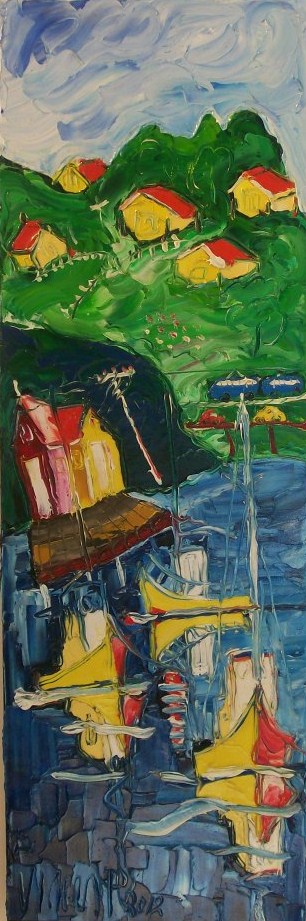 'Paremata Boatsheds 2' by Vincent Duncan (SOLD)