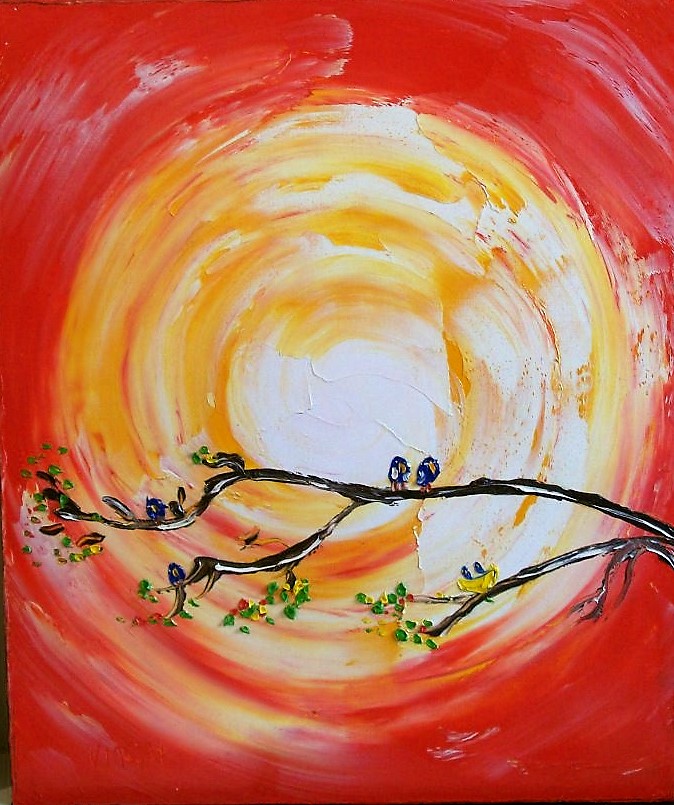'More Birds in Trees' by Vincent Duncan (SOLD)