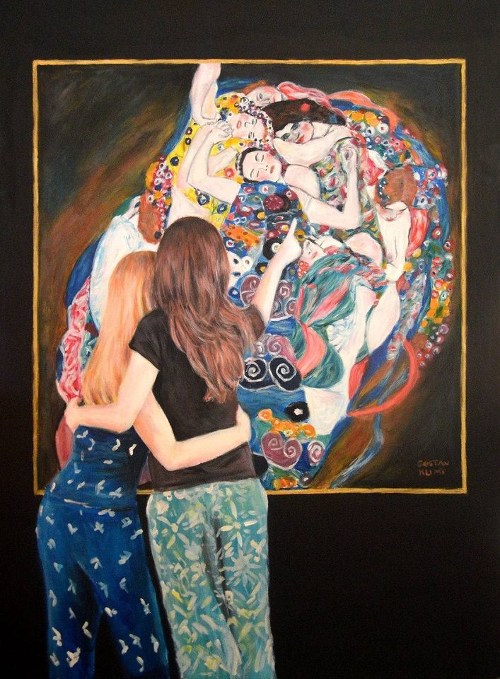 'Watching Klimt The Maiden' by Escha van den Bogerd