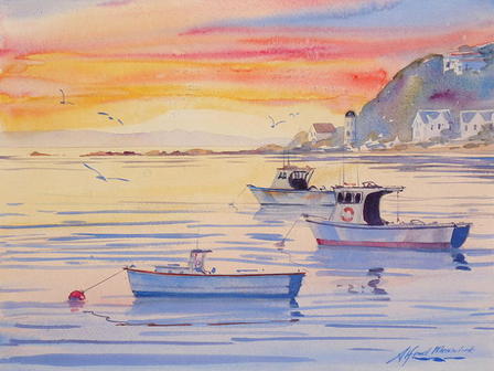 'Sunset Island Bay' by Alfred Memelink