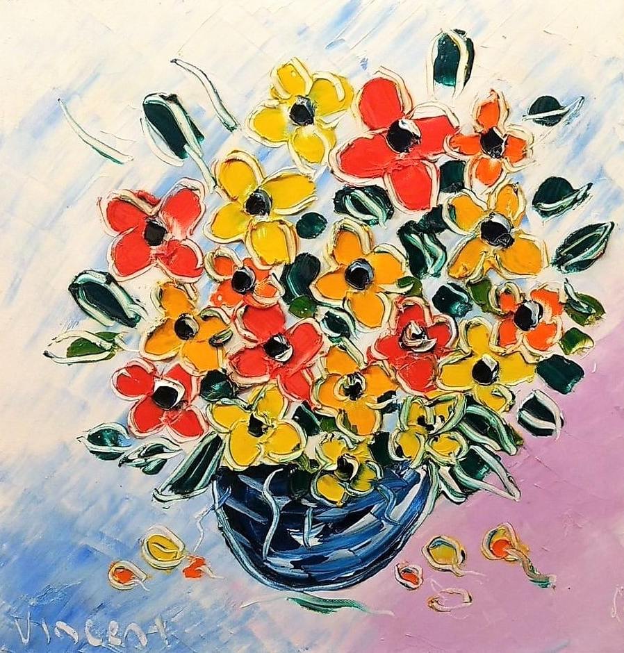 'Floating Vase and Flowers' by Vincent Duncan (SOLD)