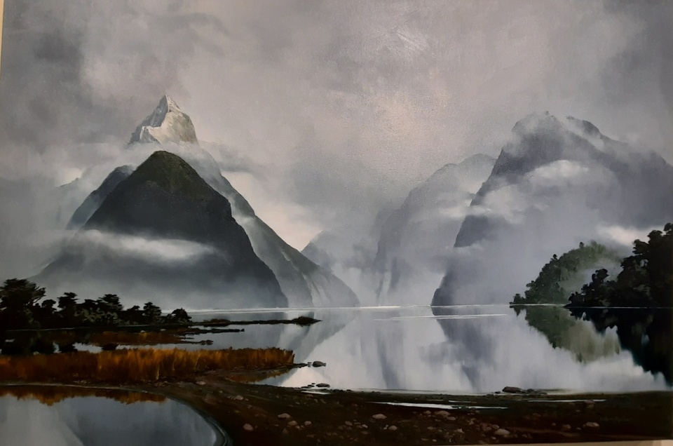 'Misty Mitre Peak' by Graham Moeller (SOLD)