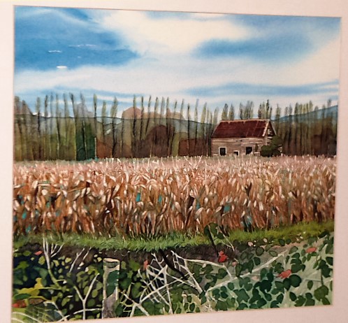 'Cornfield and old Farmhouse' by Joy de Geus (SOLD)