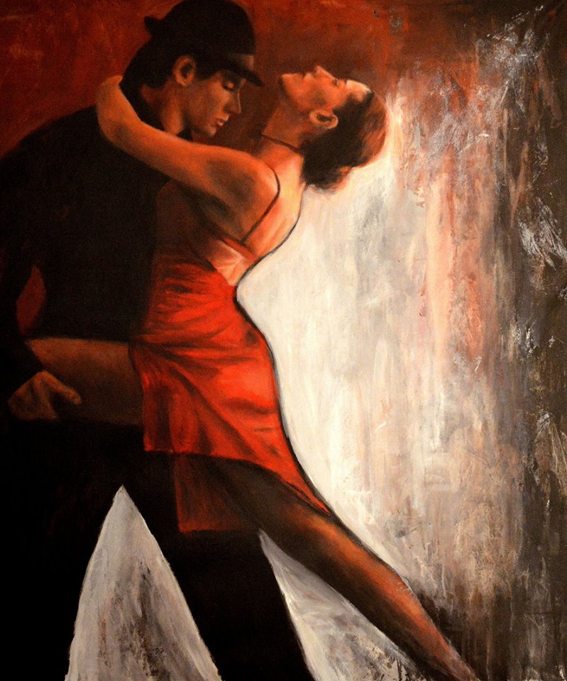 'Enganche - The Tango Dancers' by Escha van den Bogerd (SOLD)