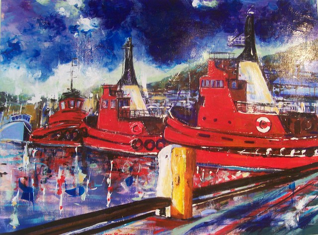 'Wellington's Tugs' by George Thompson (SOLD)
