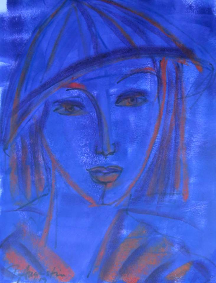 'Asian Girl in Blue' by Peter Augustin