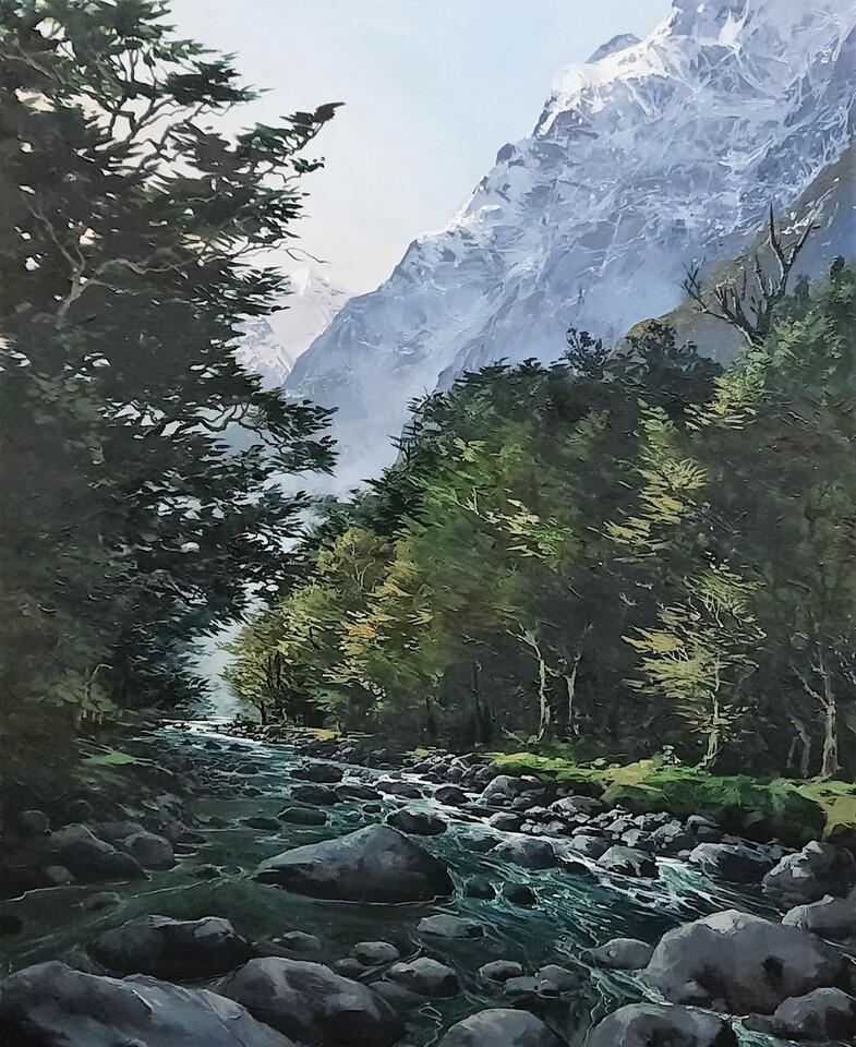 'Tutoko River Fiordland' by Graham Moeller (SOLD)