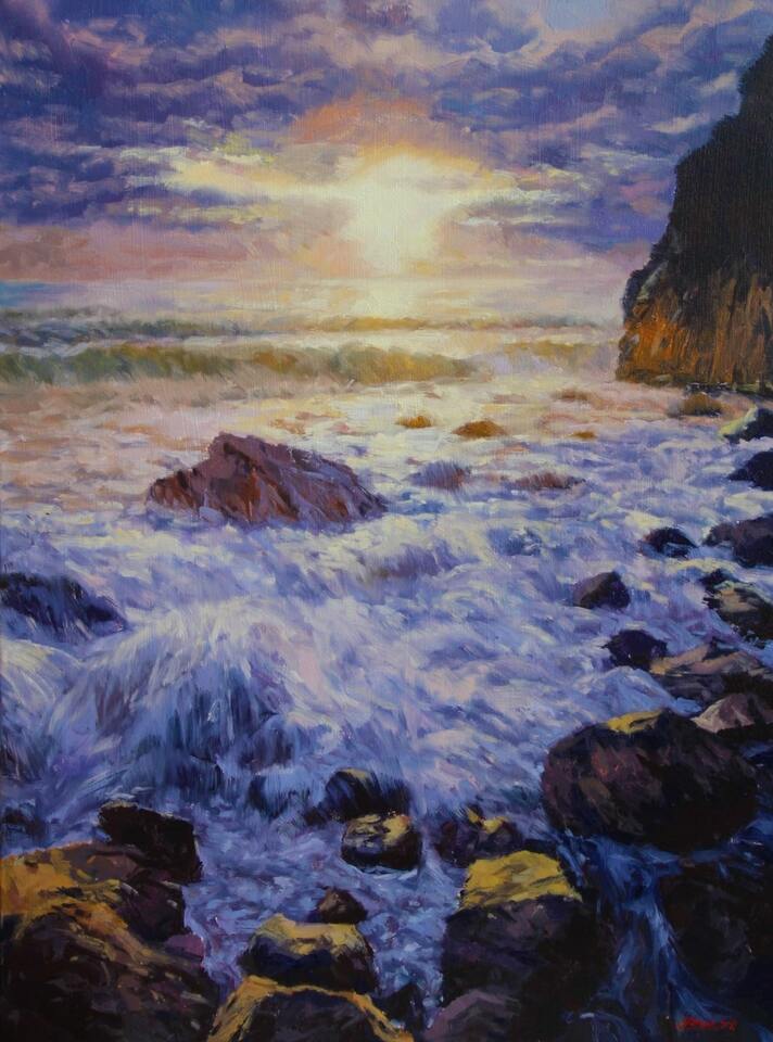 'Sunset South Coast' by Iwen Yong (SOLD)