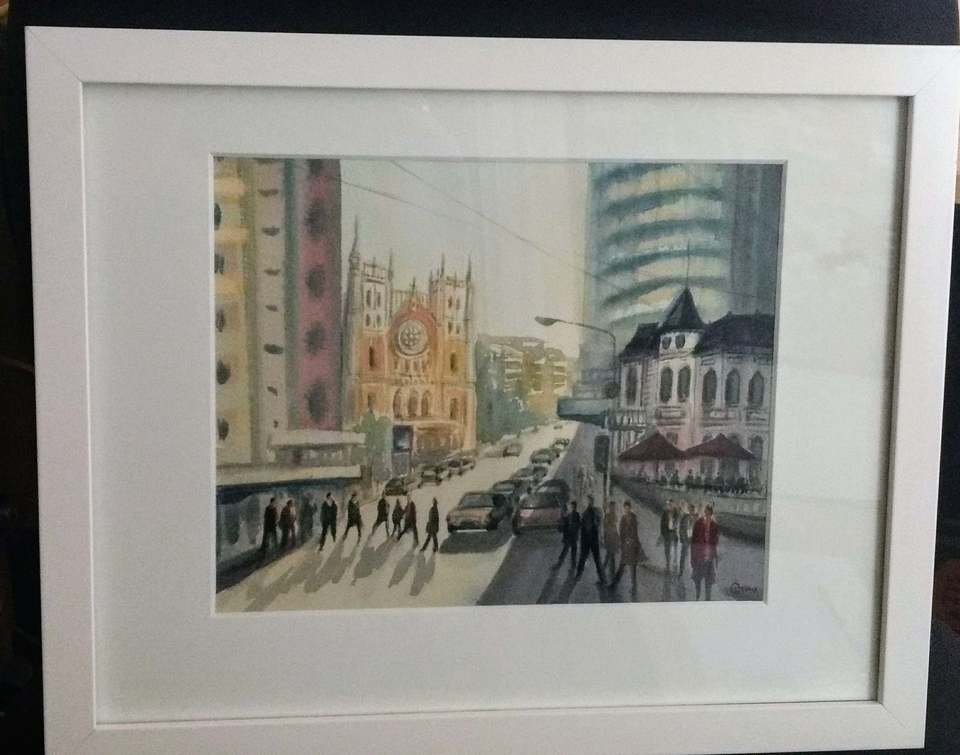 'Cnr Boulcott and Willis Streets 2' by Sam Qiao (SOLD)