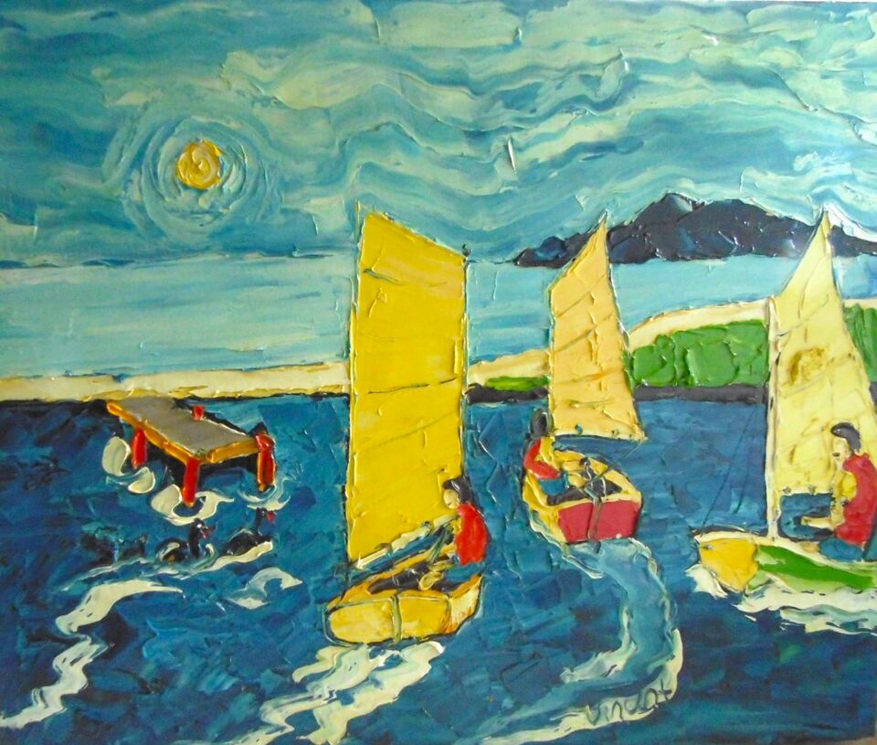 Sailing Waikanae' by Vincent Duncan (SOLD)