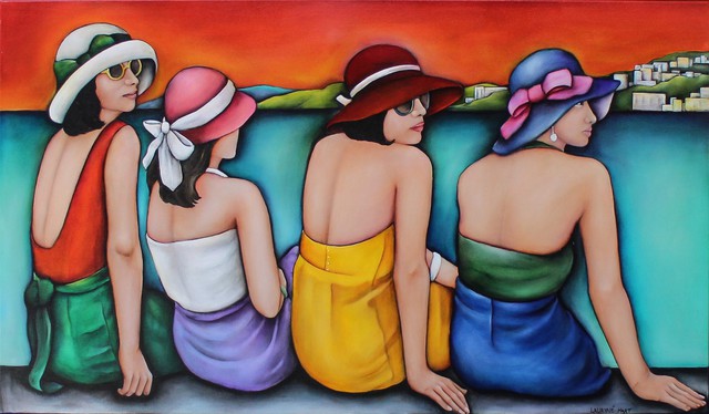 'Summer on the Wharf' by Lauryne Hart (SOLD)