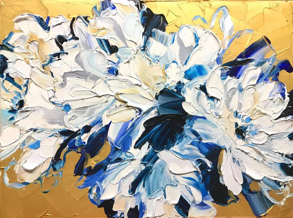 'Blue Porcelain Series No 1' by Diana Peel (SOLD)