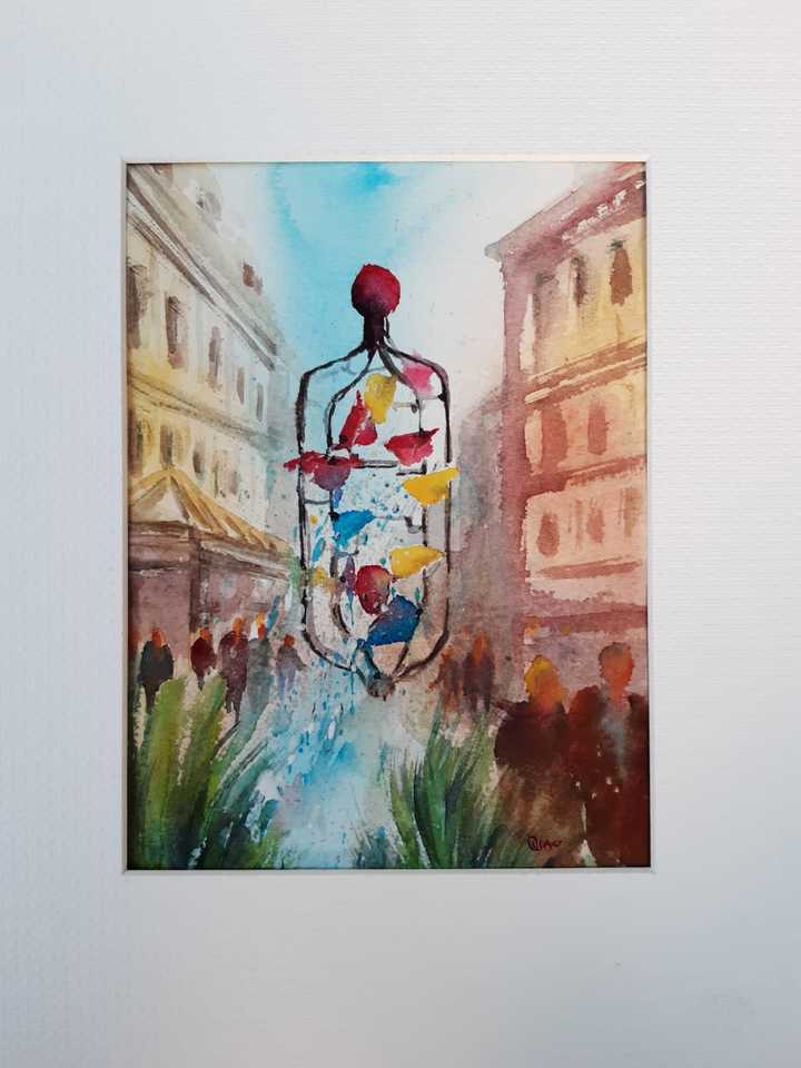 'Bucket Fountain' by Samantha Qiao (SOLD)