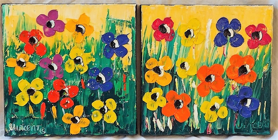 'Small Flowers pair No 2' by Vincent Duncan