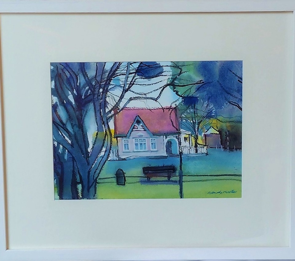 'The Square in Winter Martinborough' by Wendy Masters (SOLD)