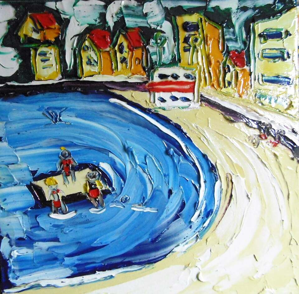 'Swim to the Raft No 2' by Vincent Duncan (SOLD)