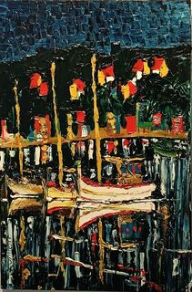 'Yachts at Night' by Vincent Duncan