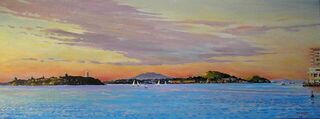 'Dusk Waitamata Waterfront' by Phil Dickson
