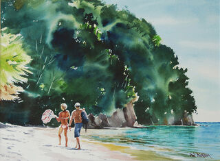 'Sun Worshipers Kaiteriteri' by Phil Dickson (SOLD)