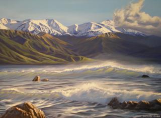 'First Light Kaikoura' by Sam Earp (SOLD)