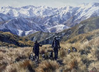 'Blue Mountain Station' by Iwen Yong (SOLD)