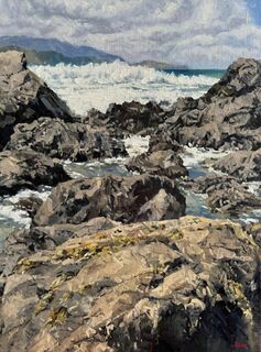 'Cloudy Day Breaker Bay' by Iwen Yong (SOLD)