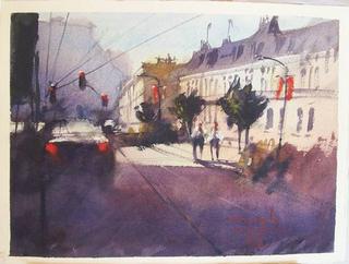 'Customhouse Quay' by Michael Bennett (SOLD)
