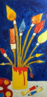 'Artists Brushes in Still Life' by Vincent Duncan