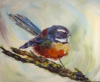'Piwakawaka Fantail 2' by Shawna Chow (SOLD)