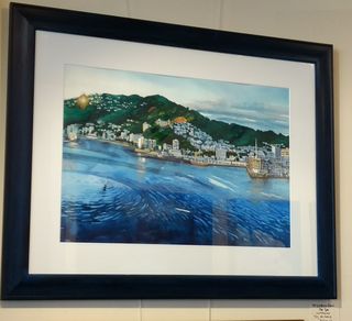'Mount Victoria from the Sea' by Joy de Geus (SOLD)