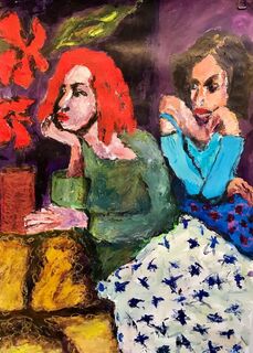 'Sultry Sally and Friend' by Pulusi (SOLD)
