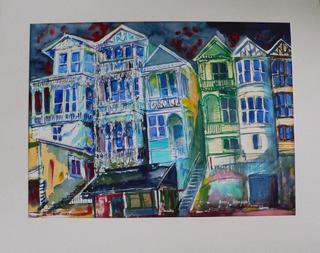 'Tinakori Road Houses' by George Thompson (SOLD)
